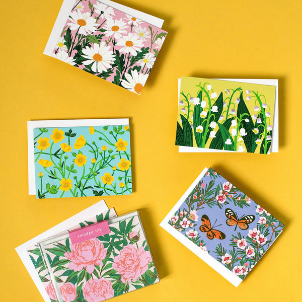 Blank Letterpress & Flat-printed Boxed Note Cards