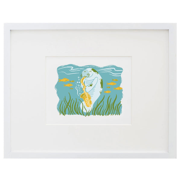 Makin' Music Manatee Art Print