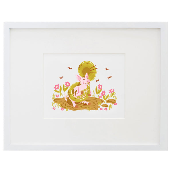 Makin' Music Pig Art Print
