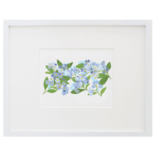 Garden Walk Forget-Me-Nots Art Print