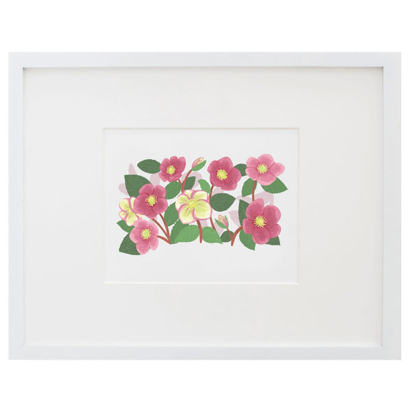 Garden Walk Hellebores Art Print