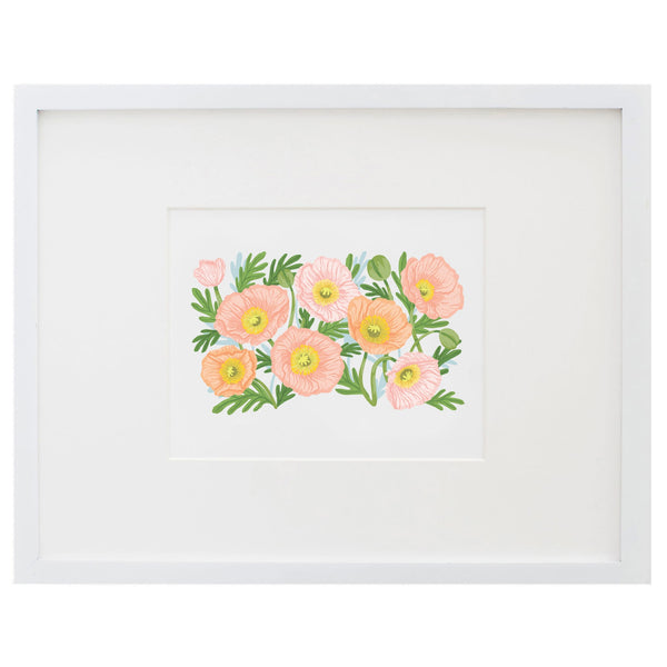 Garden Walk Icelandic Poppies Art Print