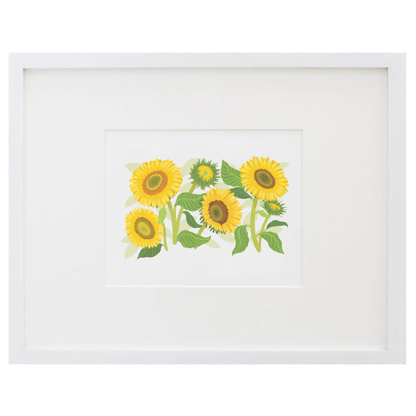 Garden Walk Sunflowers Art Print