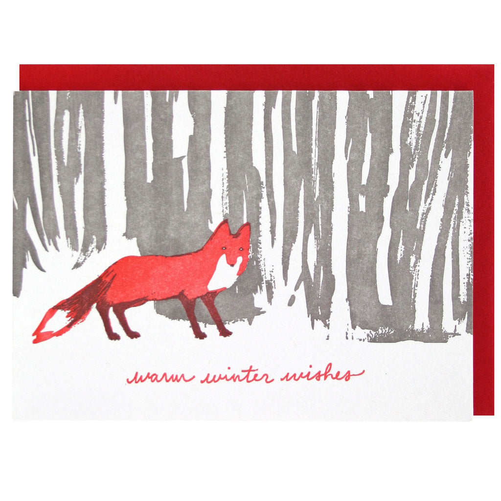 Fox in Woods Holiday Card