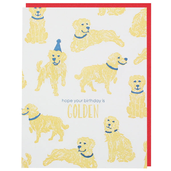 Golden Retriever Birthday Card