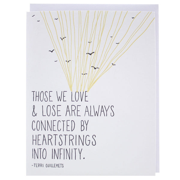 Heartstrings Quote Sympathy Card